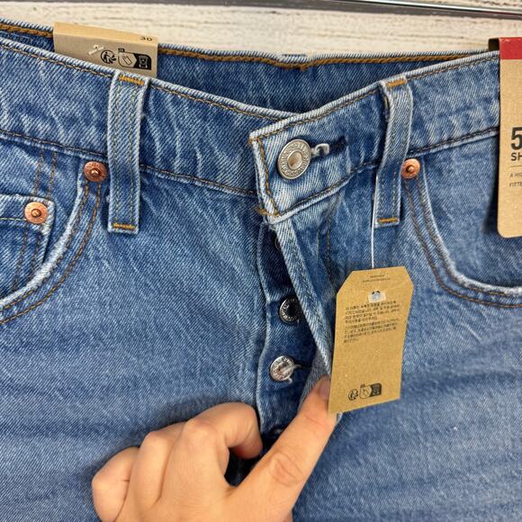 Levi's Women's 501 Medium Wash High Waisted Denim Shorts Size 30 - Picture 5 of 9
